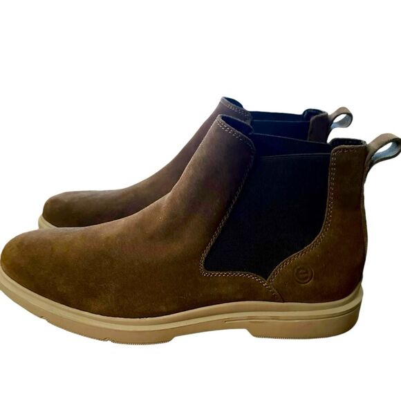 Easy Spirit Embrook Men’s brown leather size 10.5 Chelsea ankle boots. NWOB - Picture 1 of 5